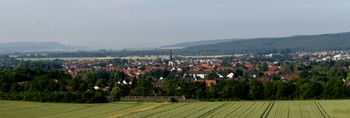 Ausblick auf die hügelige Landschaft in Bad Münder